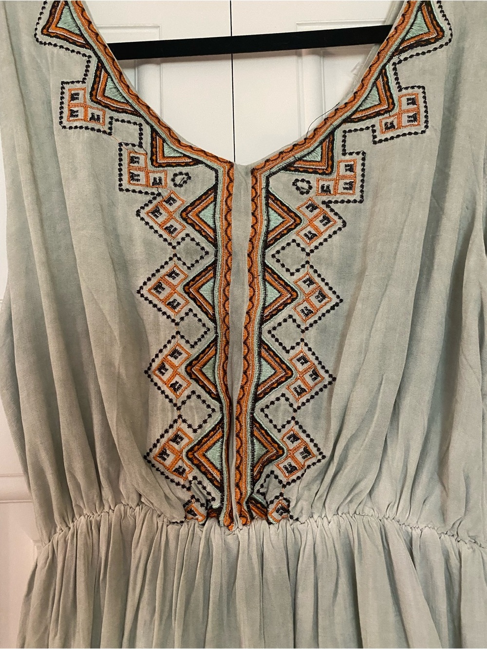 POL Sage Green Sleeveless Embroidered Maxi Dress - Picture 5 of 8